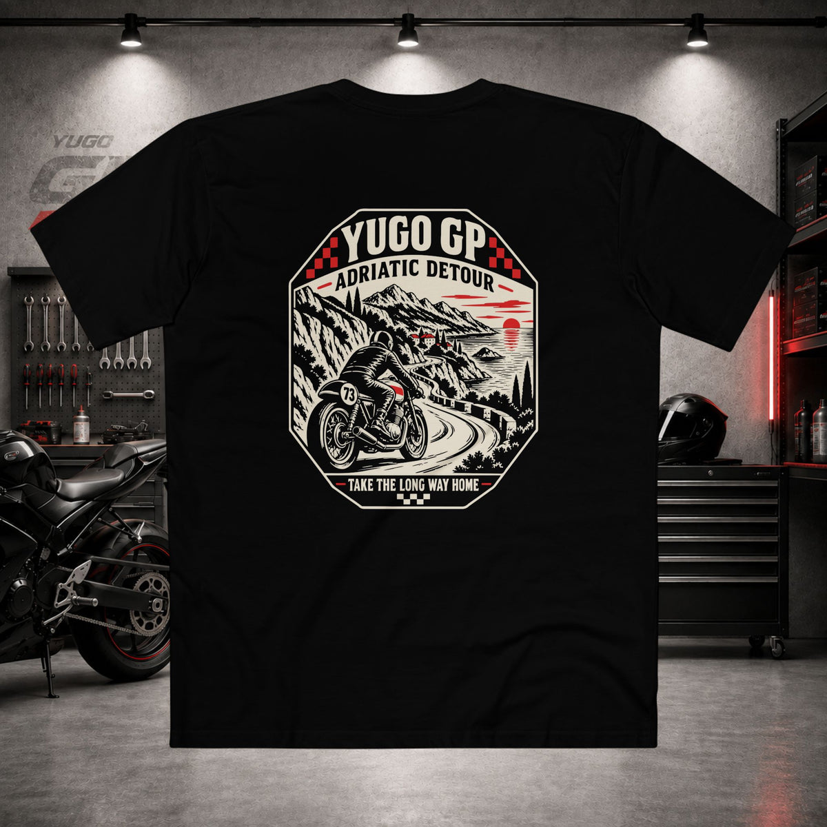 Yugo GP Adriatic Detour | Back Graphic Tee