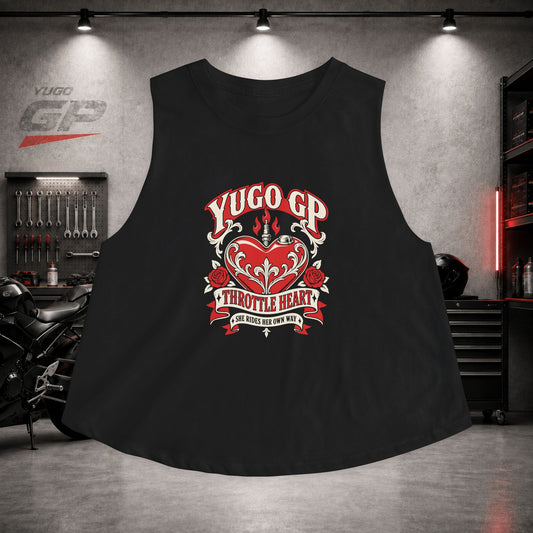 Yugo GP Throttle Heart | Her Crop Tank