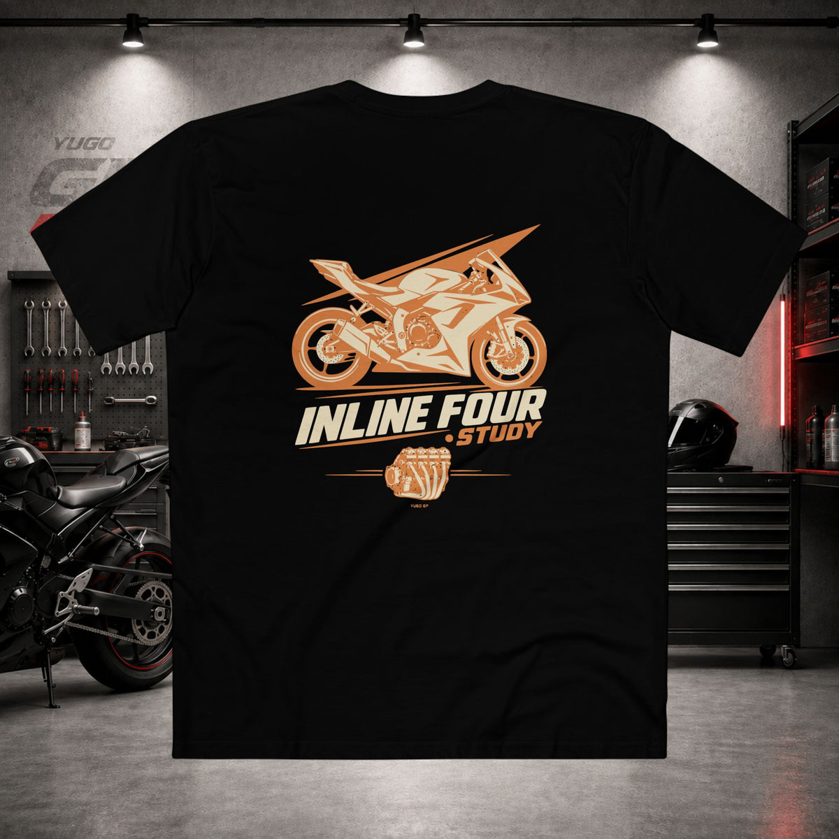 Yugo GP Inline Four Study | Back Graphic Tee