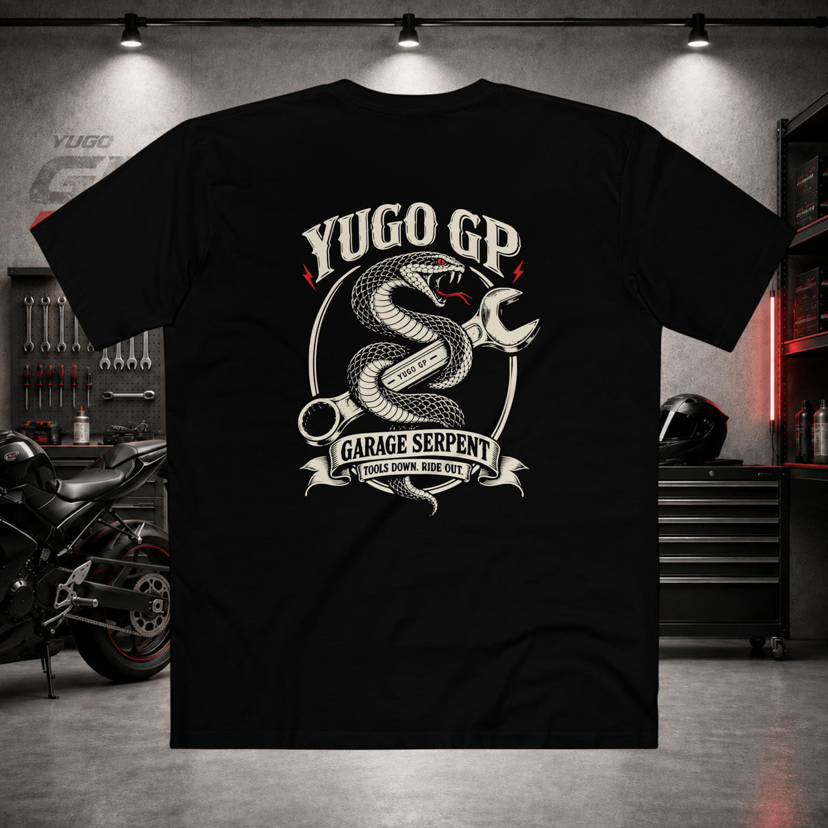 Yugo GP Garage Serpent | Back Graphic Tee