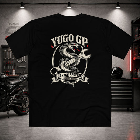 Yugo GP Garage Serpent | Back Graphic Tee