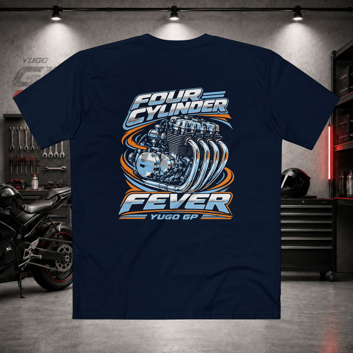Yugo GP Four Cylinder Fever | Back Graphic Tee