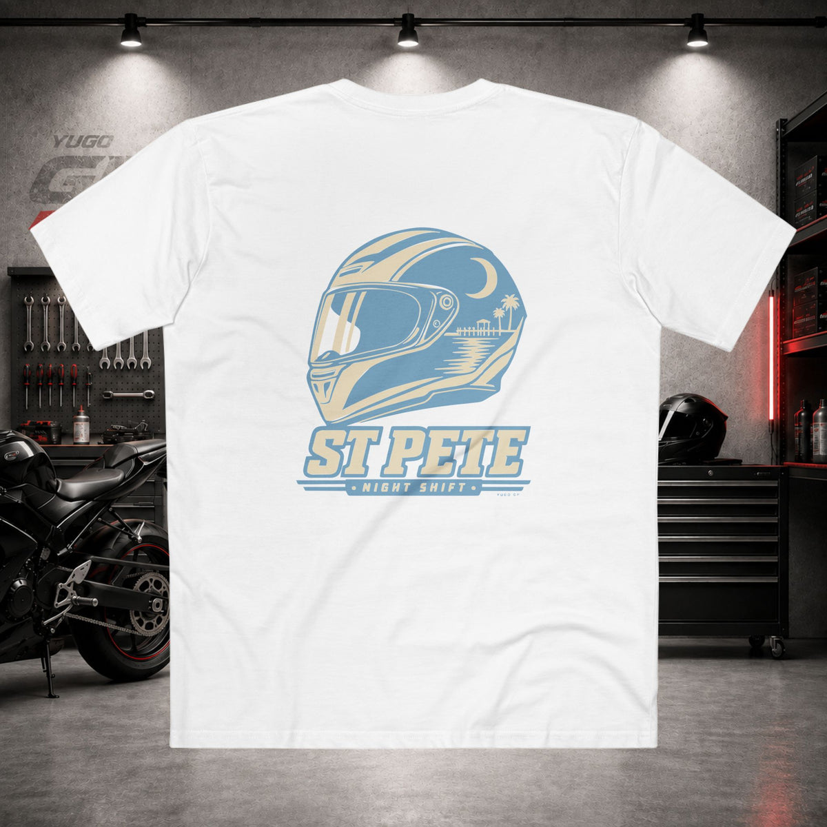 Yugo GP St Pete Night Shift | Back Graphic Tee