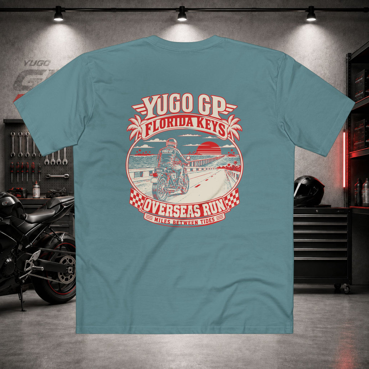 Yugo GP Florida Keys Overseas Run | Back Graphic Tee