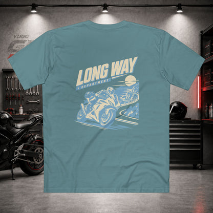 Yugo GP Long Way Department | Back Graphic Tee