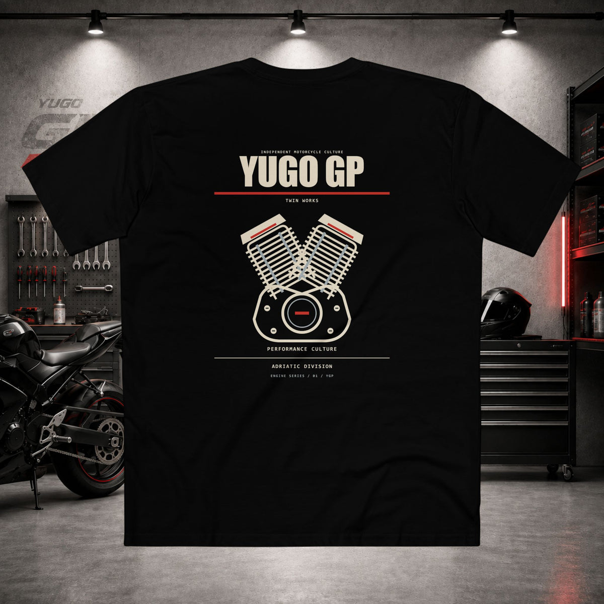 Yugo GP Twin Works | Back Graphic Tee