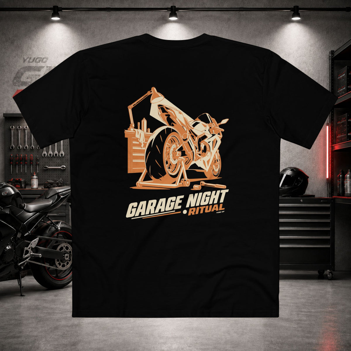 Yugo GP Garage Night Ritual | Back Graphic Tee