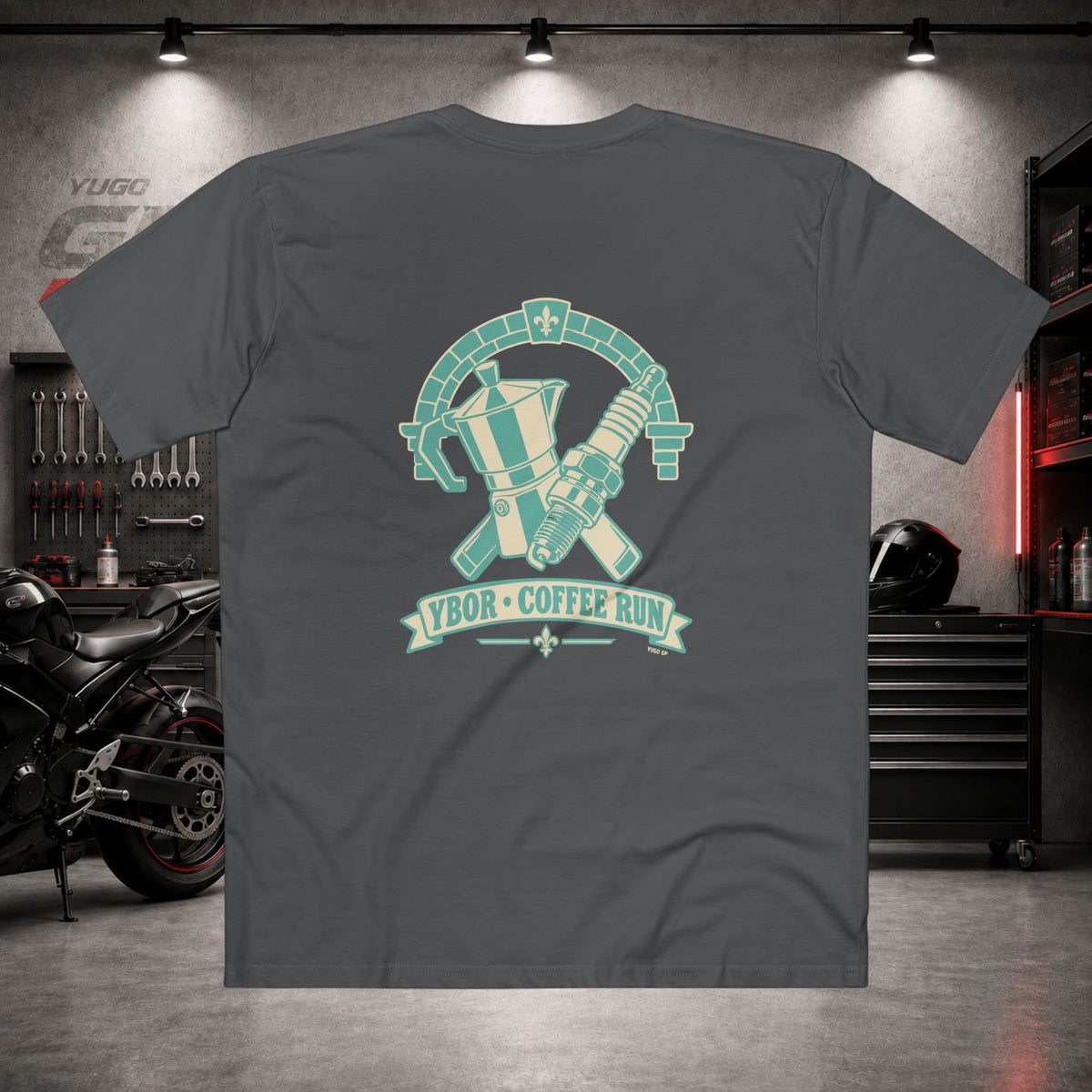 Yugo GP Ybor Coffee Run | Back Graphic Tee