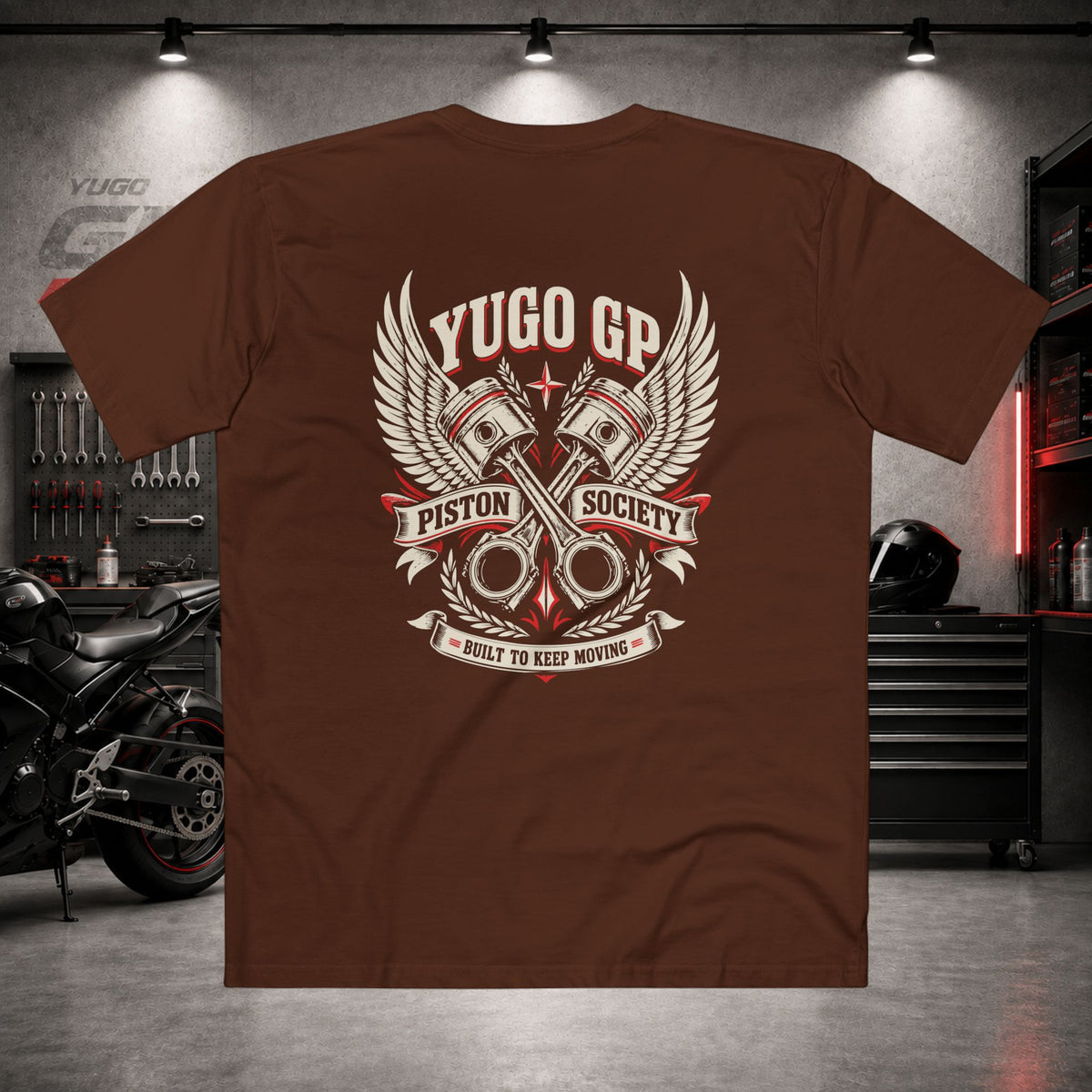 Yugo GP Piston Society | Back Graphic Tee
