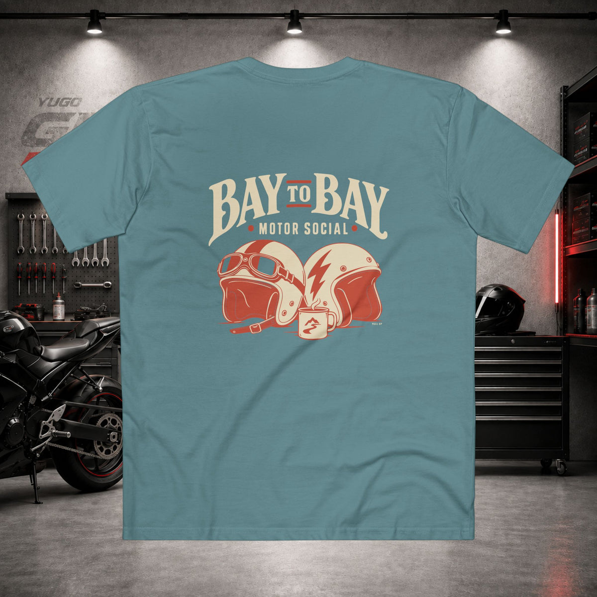 Yugo GP Bay to Bay Social | Back Graphic Tee