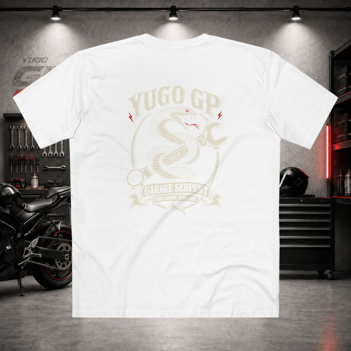 Yugo GP Garage Serpent | Back Graphic Tee