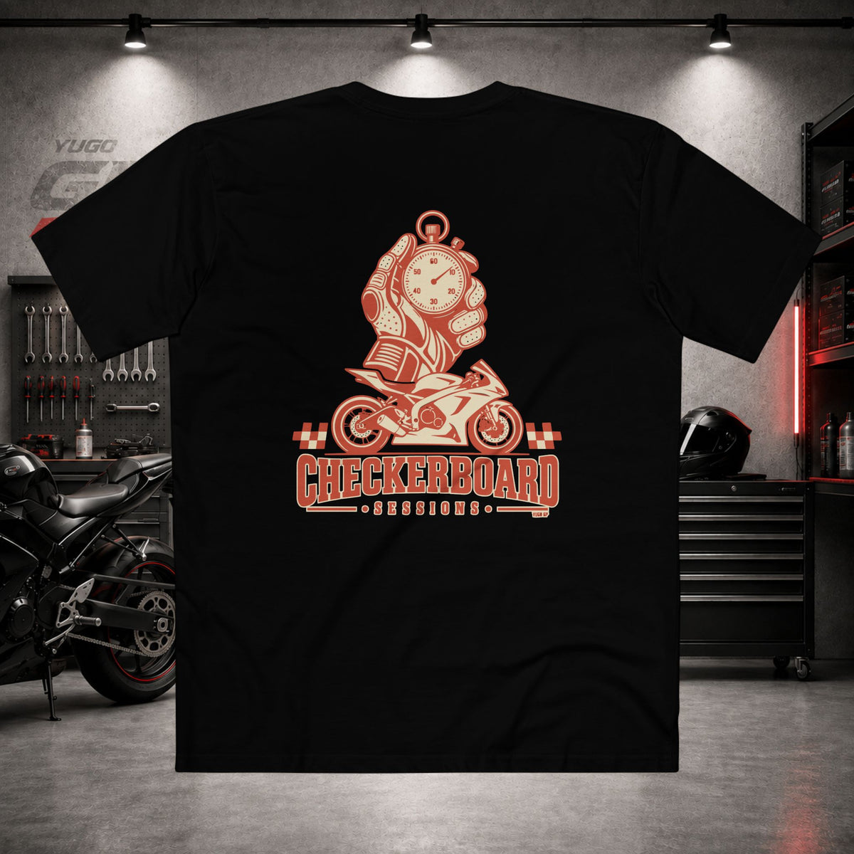 Yugo GP Checkerboard Sessions | Back Graphic Tee