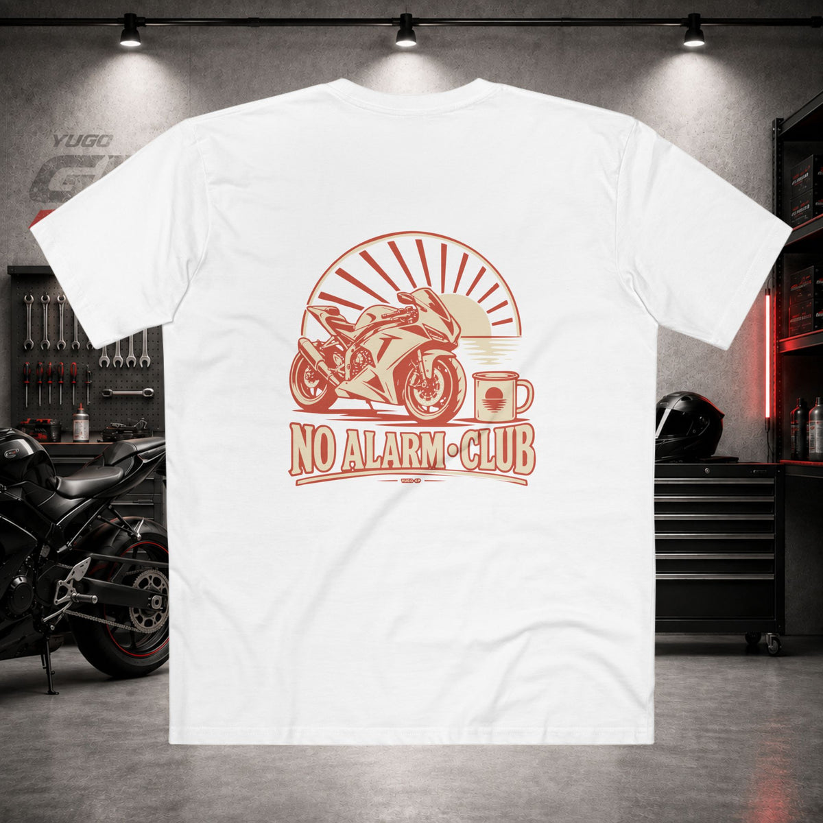 Yugo GP No Alarm Club | Back Graphic Tee