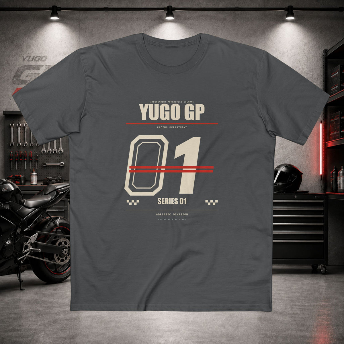Yugo GP Racing Department 01 | Front Graphic Tee