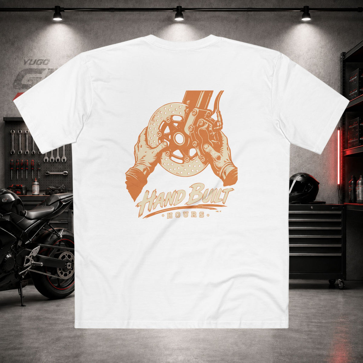 Yugo GP Hand Built Hours | Back Graphic Tee