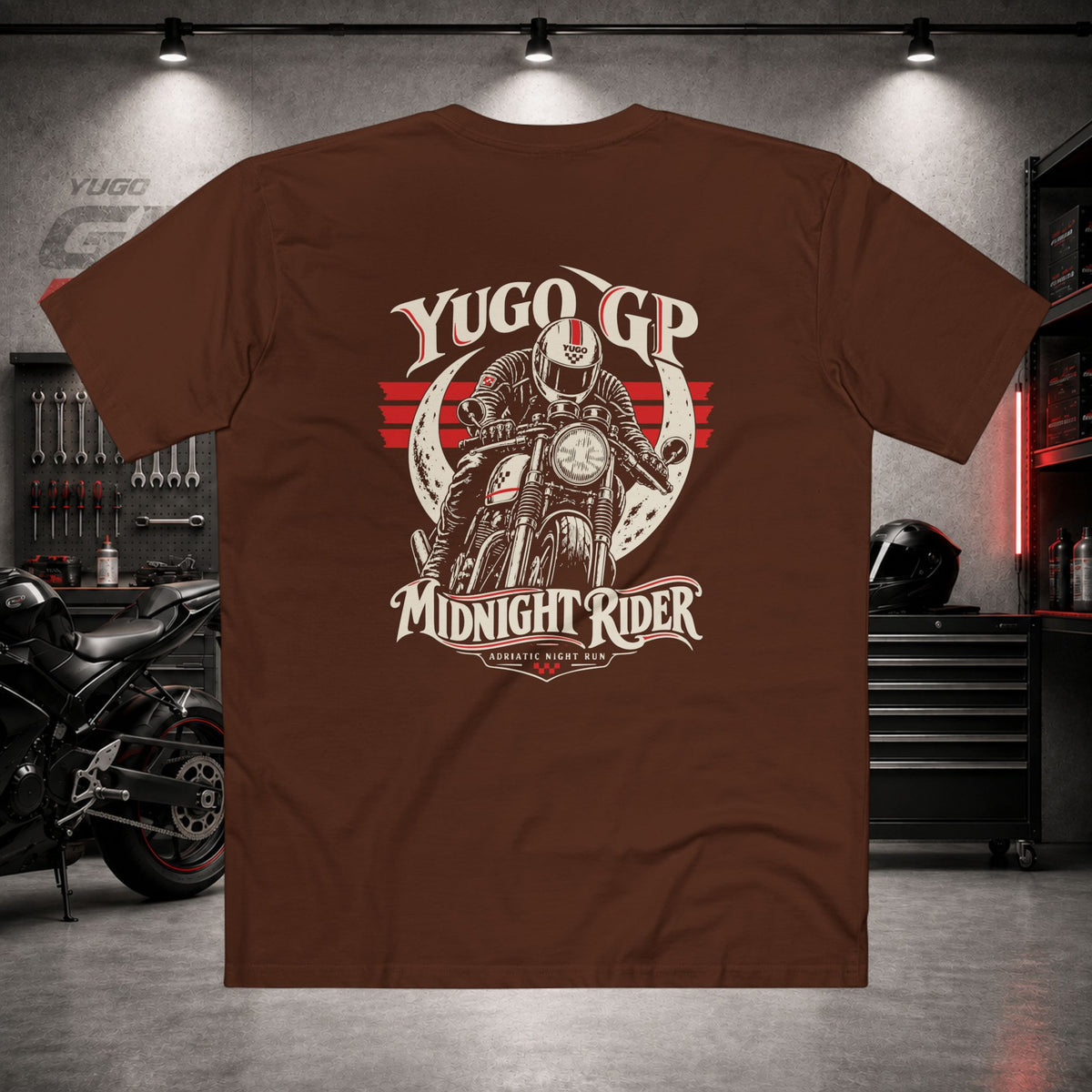 Yugo GP Midnight Rider | Back Graphic Tee